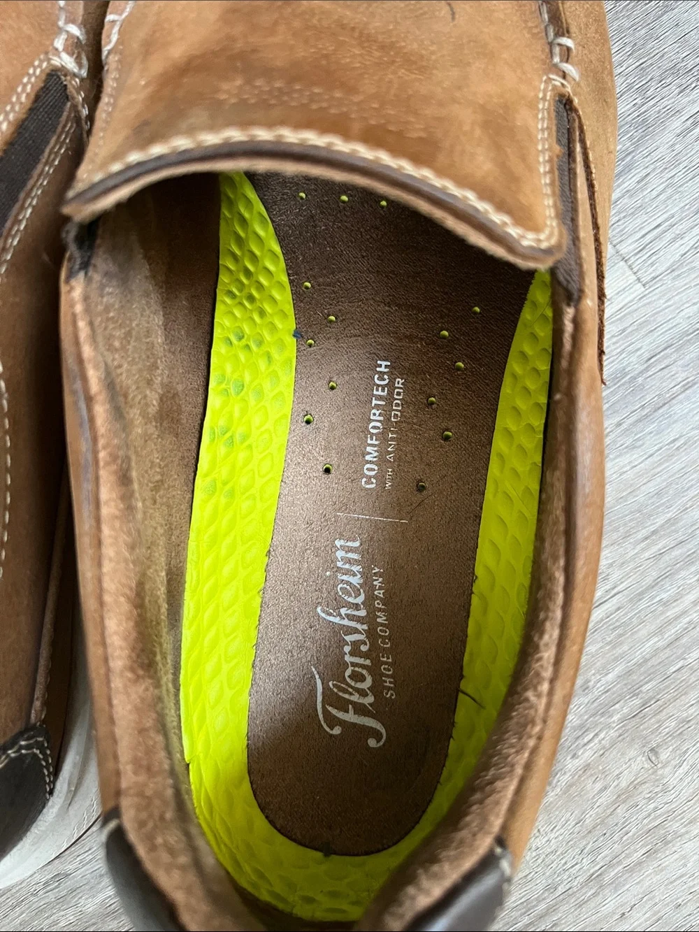 Florsheim Men’s Brown Leather Slip-On Loafers - Picture 3 of 8